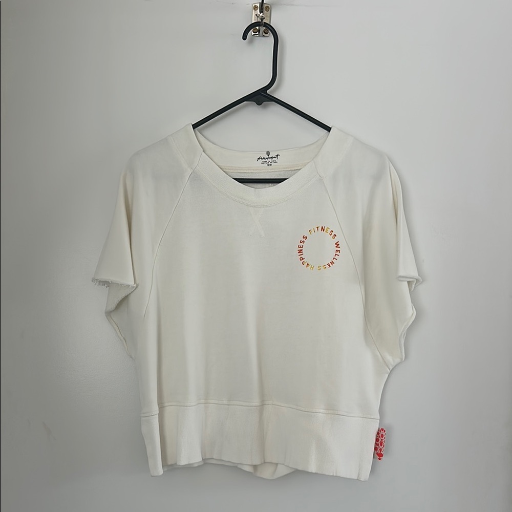 FP Movement by Free People White Boxy Short Sleeve Tee